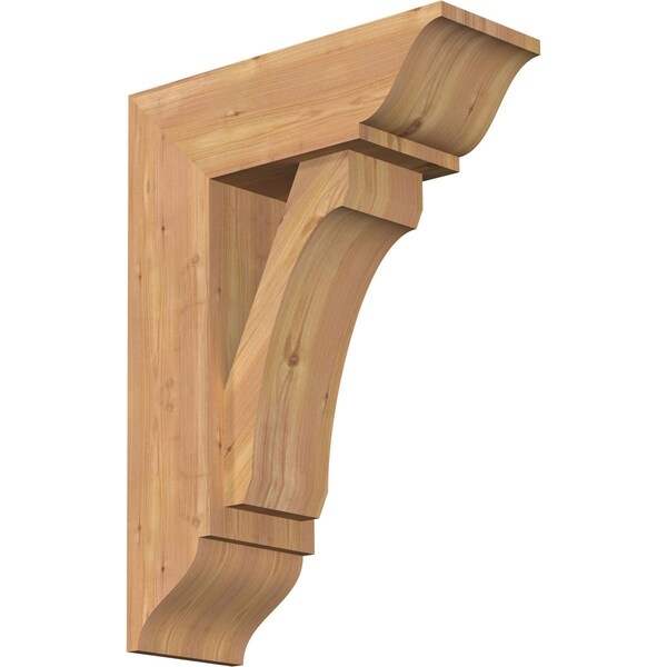 Ekena Millwork Legacy Traditional Smooth Bracket w/ Offset Brace, Western Red Cedar, 7 1/2"W x 20"D x 28"H BKT0806X20X28LEC01SWR - main